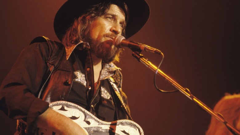 Waylon Jennings performing in 1979