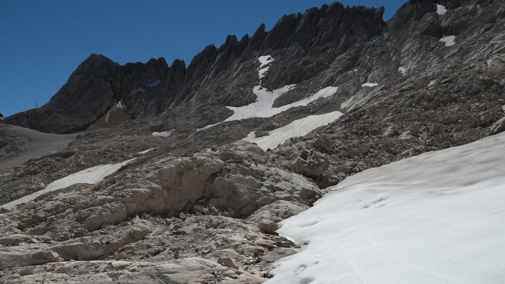 Ice melting on the Alps