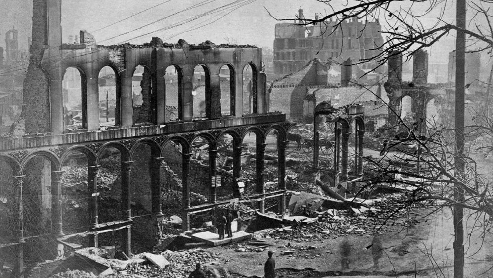 Buildings destroyed by the Chicago Fire of 1871