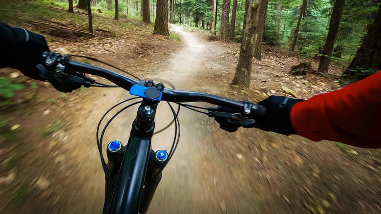 Mountain biker POV