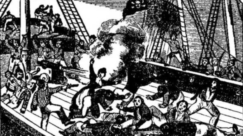 pirate illustration explosion