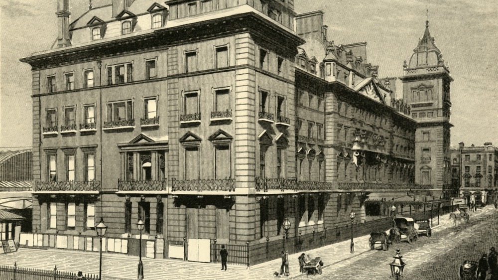 front facade of Great Western Hotel, 1876