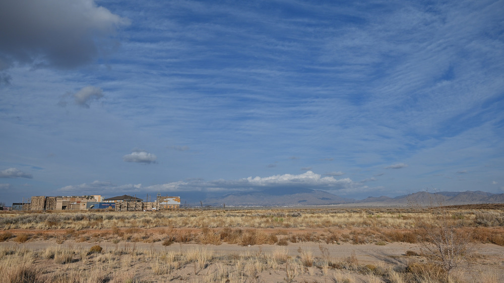 Albuquerque, New Mexico landscape with blue sky