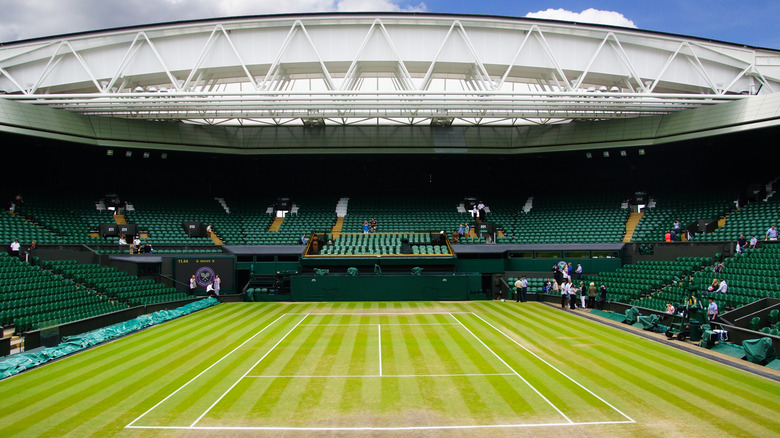 Wimbledon tennis court in London 