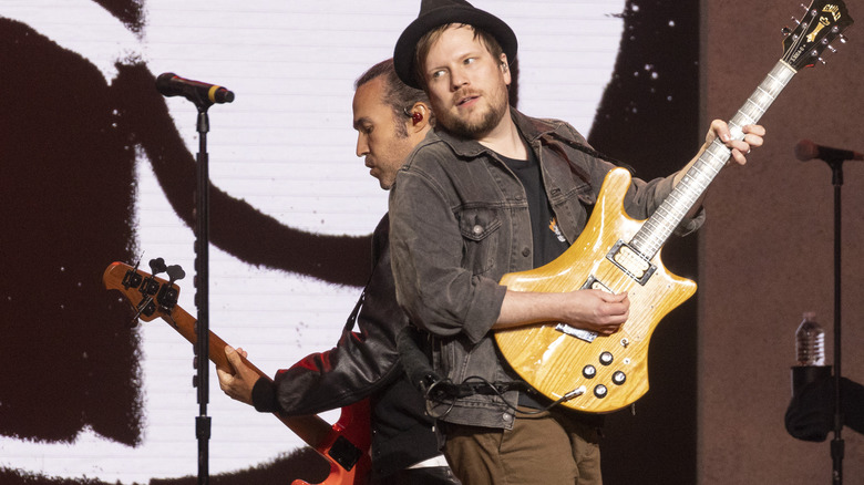 Patrick Stump and ‎Pete Wentz‎ playing