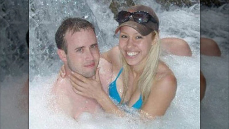 Jodi Arias and Travis Alexander near waterfall