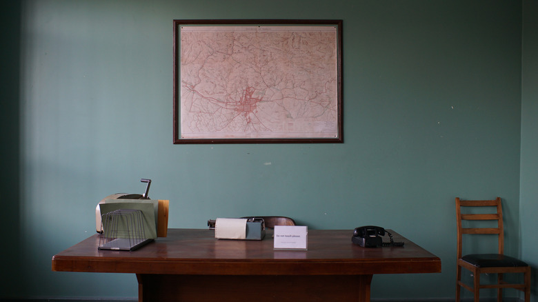 A preserved office at the former U.S. embassy in Tehran