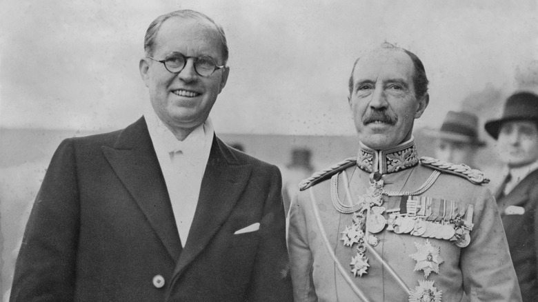 Joseph P. Kennedy Sr. as Ambassador to the UK standing next to Sir Sidney Clive