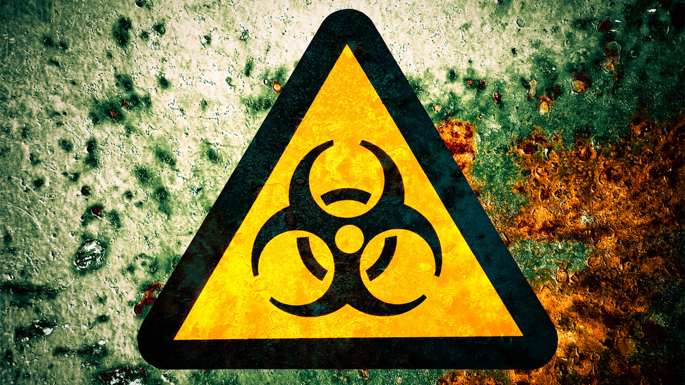 yellow and black Biohazard symbol