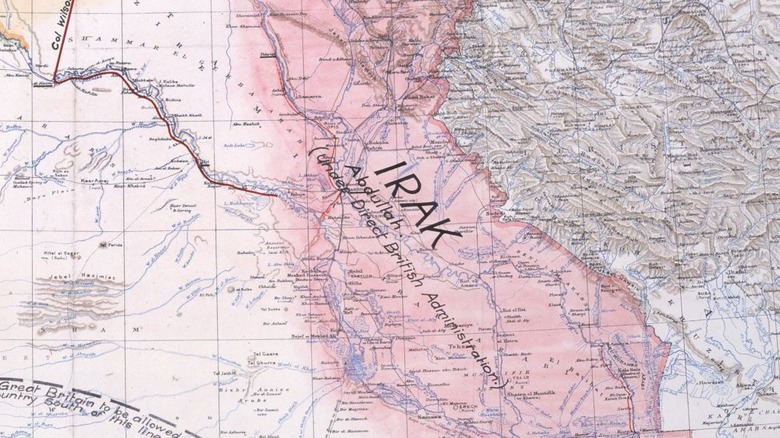 T. E. Lawrence's map of the Middle East