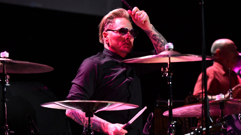 Matt Sorum playing drums