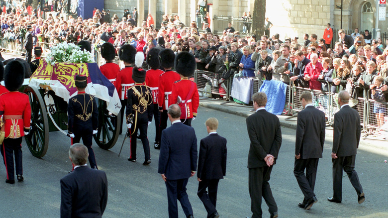 Princess Diana's funeral procession