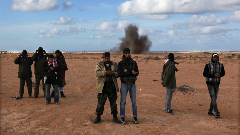 Libyan rebel fighters