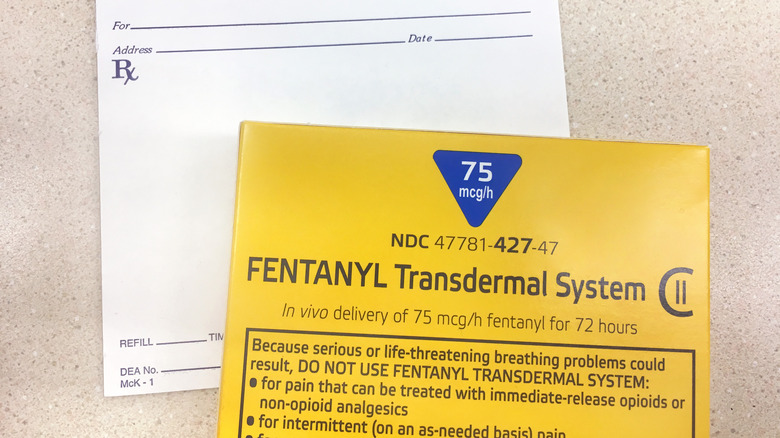 Fentanyl box and prescription patch