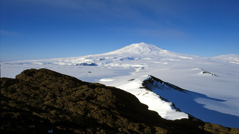 Mount Erebus volcano in Antarctica