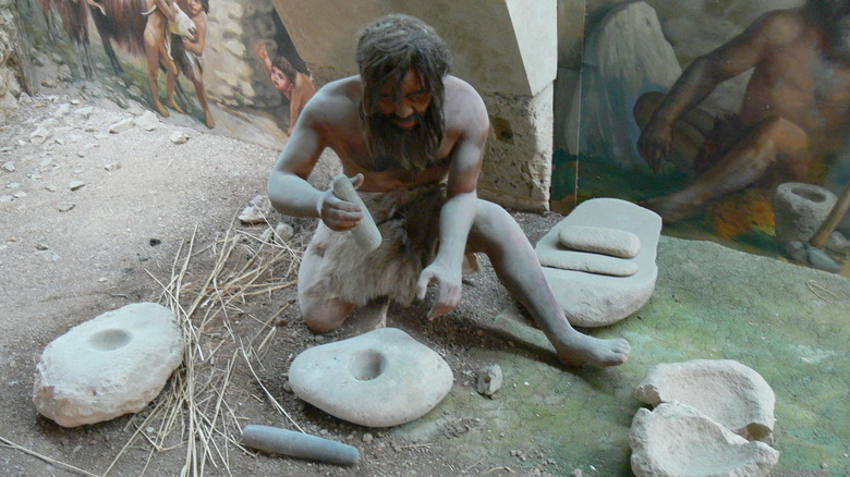 Reconstruction of the neolithic site at Vrysi, Cyprus.