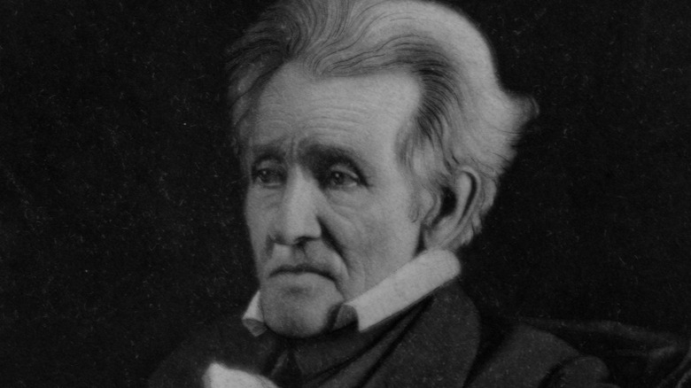 Andrew Jackson scowls