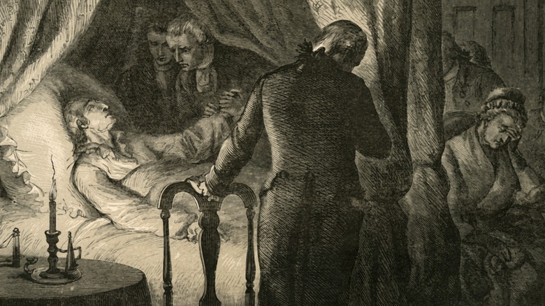 George Washington on his deathbed