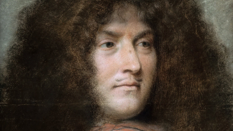 Louis XIV with big curly hair