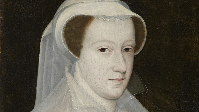 Mary, Queen of Scots wearing white veil