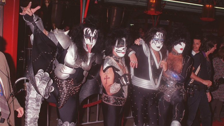 KISS posing for band photo