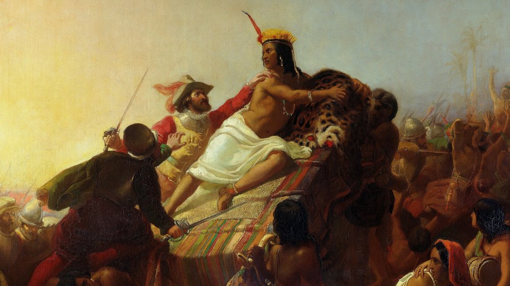 Pizarro Seizing the Inca of Peru, John Everett Millais, 1846