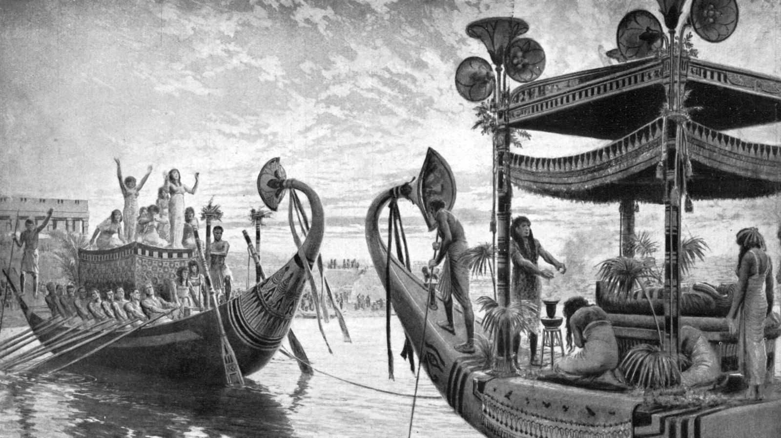 Лодки на Ниле древний Египет