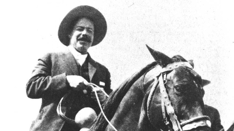 Pancho Villa riding a horse