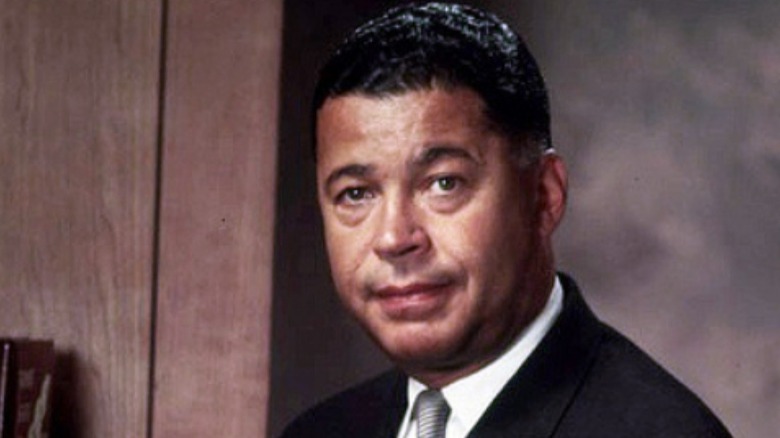 Senator Edward Brooke sits for a portrait