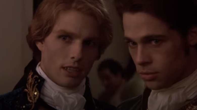 Tom Cruise and Brad Pitt as Lestat and Louis in the film version of "Interview with the Vampire"