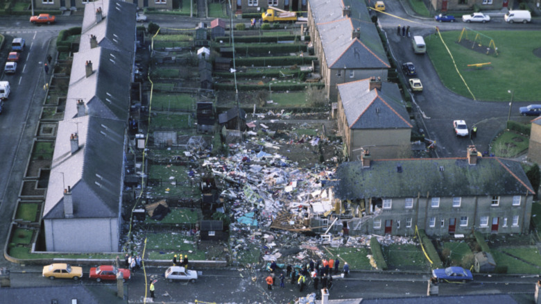 Lockerbie damaged houses