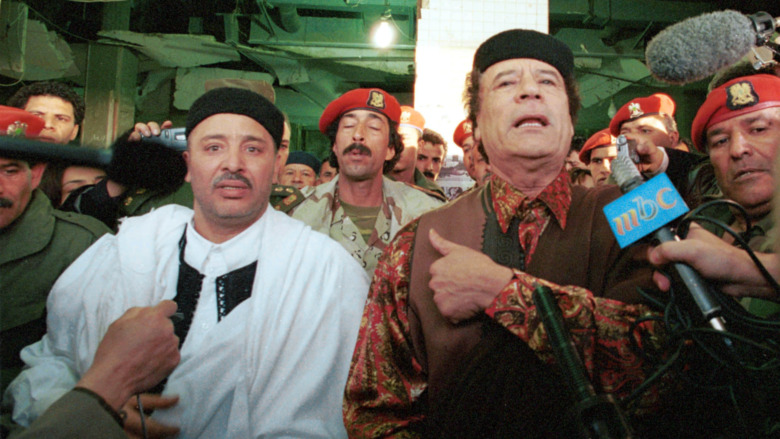 Fhimah with Gaddafi after acquittal