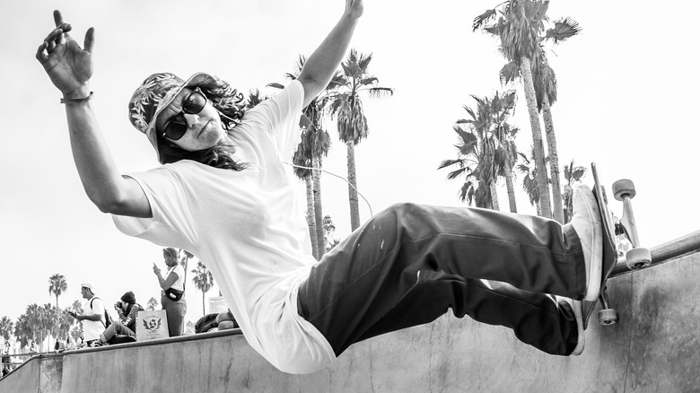 girl skateboarding in Venice Beach