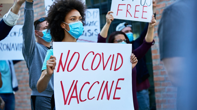 Covid vax protest