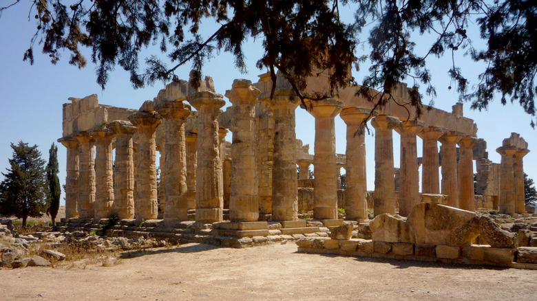 Ruins of the Temple of Zeus in Cyrene.