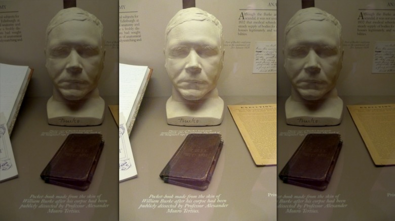 William Burke's death mask and pocket book, Surgeons' Hall Museum, Edinburgh