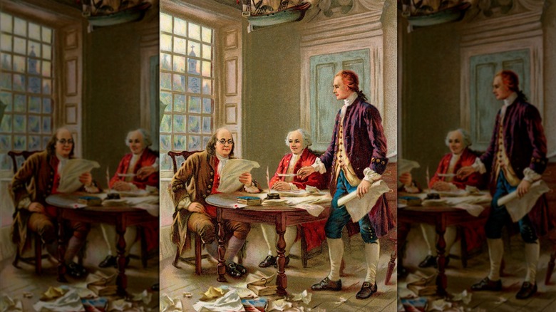 Franklin, Adams, Jefferson consider papers