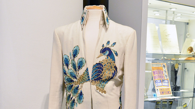 Elvis Presley's peacock jumpsuit on display