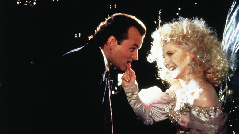 bill murray and carol kane in scrooged