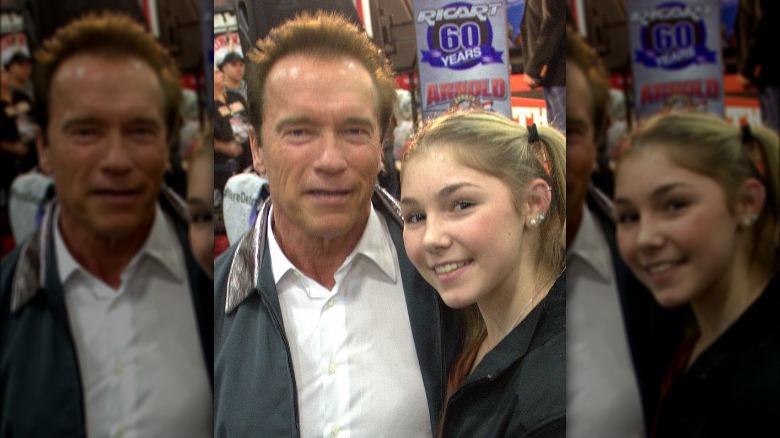 Maryana Naumova and Arnold Schwarzenegger