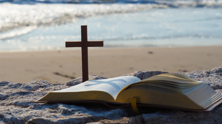 bible and a cross