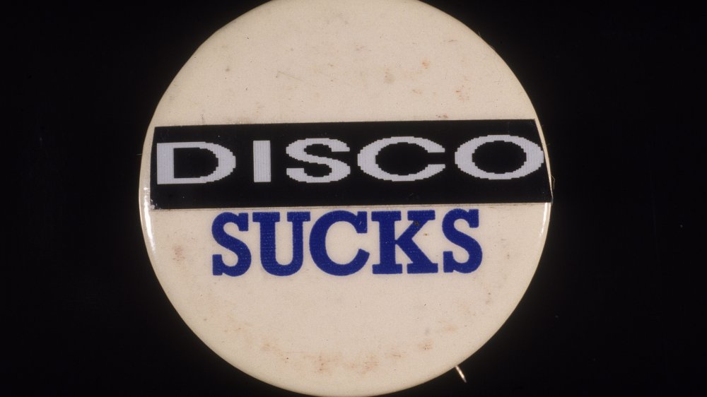 Disco Sucks pin