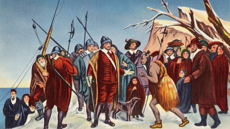 Landing of the pilgrims, December 21, 1620. Plymouth, Mass.