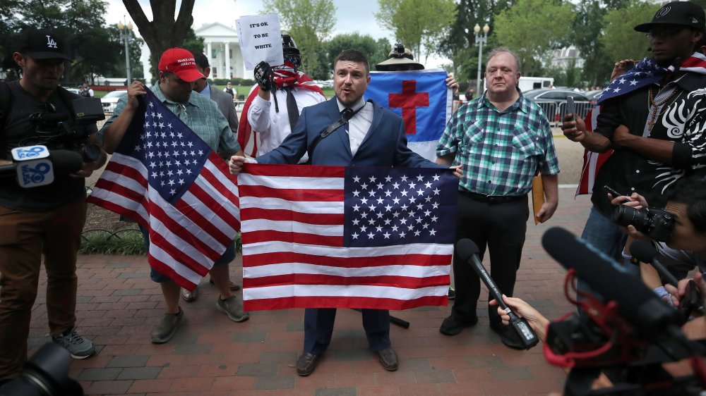 Jason Kessler speaking to white supremacist groups