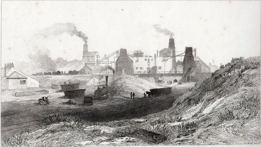 An original etching of Hetton Colliery