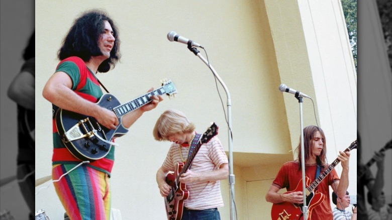 Grateful Dead playing on stage