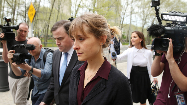 Allison Mack leaving court