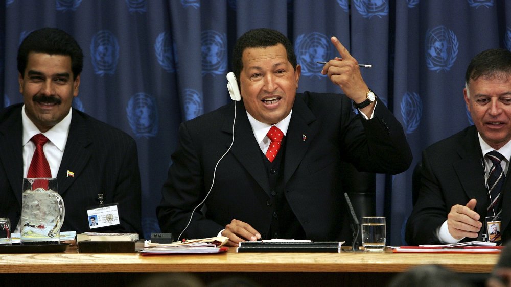 Hugo Chavez speaks at the United Nations General Assembly