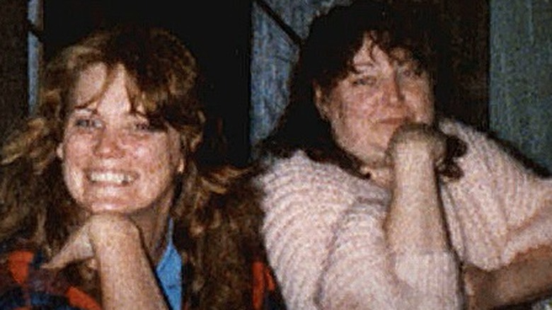 Shelly Knotek and Kathy Loreno at Dinner Table