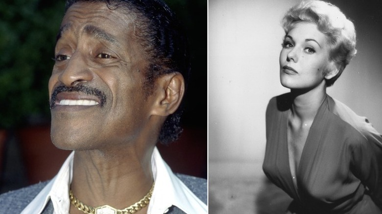 Headshots of Sammy Davis Jr and Kim Novak